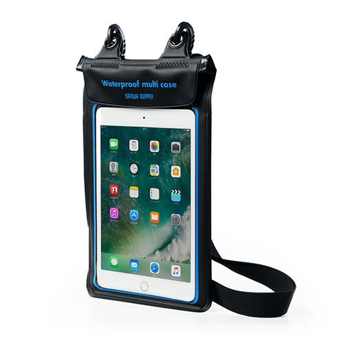 Ipad タブレット対応防水ケース 8インチまで対応 小物ポケット付き ストラップ付属 防水ポーチ 小銭 カード収納対応 Ipx7 Ez2 Tabc008 激安通販のイーサプライ