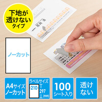 ラベルシール(透けない・訂正シール・ノーカット・A4・はがしやすい)