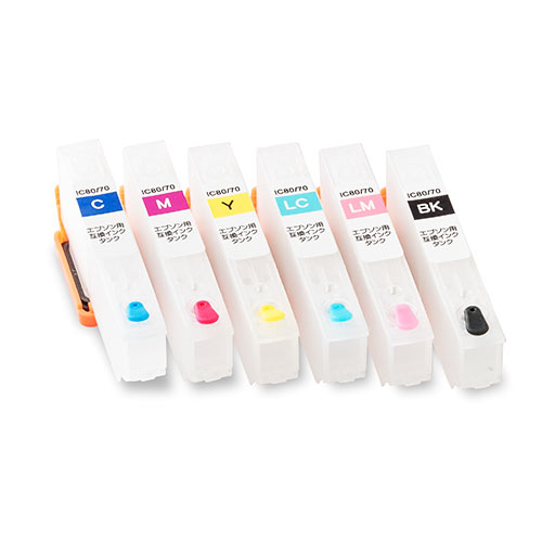 詰め替えインク エプソン Ic6cl80 Ic6cl70対応 互換 6色 約5回分 リセッター付き Ez3 E80s6r2 激安通販のイーサプライ 詰め替えインク エプソン Ic6cl80 Ic6cl70対応 互換 6色 約5回分 リセッター付き Ez3 E80s6r2 激安通販のイーサプライ