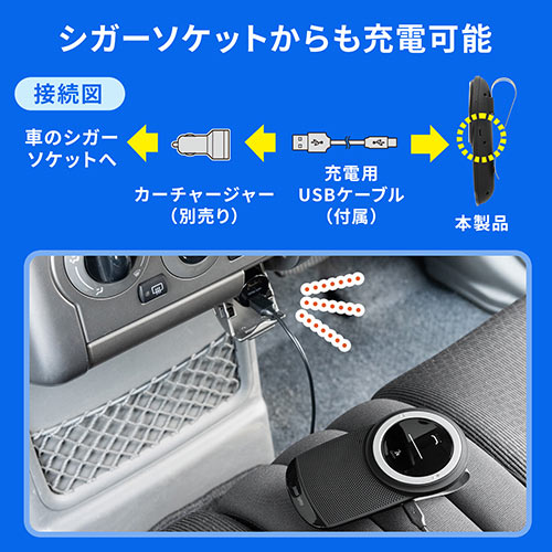 車載bluetoothスピーカー ハンズフリー 通話 音楽対応 Bluetooth4 1 高音質 3w Ez4 Btcar003 激安通販のイーサプライ