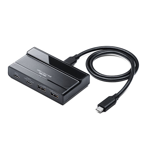 Usb Type Cハブ Usb3 1 Gen2 Gen1 Usb3 0 2 0 1 1 Usb Pd 4ポート バスパワー セルフパワー対応 Acアダプタ付き ブラック Ez4 Hub075bk 激安通販のイーサプライ