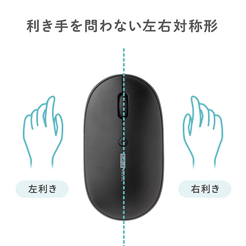 静音ワイヤレスマウス 無線 2 4g ブルーled 3ボタン 充電式 電池交換不要 薄型 カバー交換 中型 ホワイト 通販ならイーサプライ