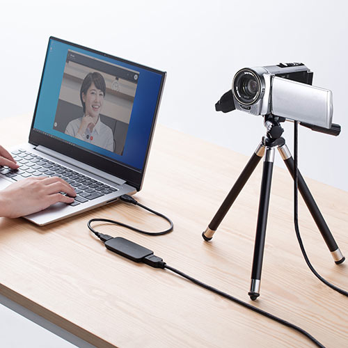 Usb Hdmiカメラアダプタ Uvc対応 Webカメラ Zoom Skype Windows Mac Type C変換アダプタつき Ez4 Medi035 激安通販のイーサプライ