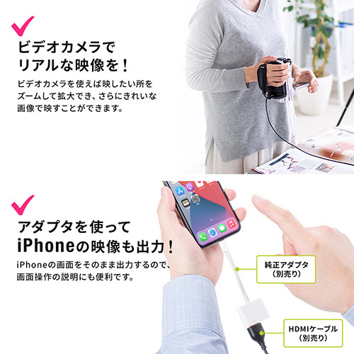 Usb Hdmiカメラアダプタ Uvc対応 Webカメラ 4入力 Hdmi出力 Zoom Skype Windows Mac Ez4 Medi038 激安通販のイーサプライ