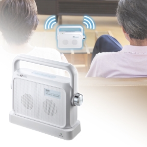 テレビスピーカー(ワイヤレス・手元・電源不要・充電・難聴・高齢者・小型・おすすめ)EZ4-SP064W