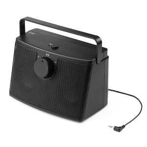 テレビスピーカー（手元スピーカー・有線・ケーブル長5m・10W高出力・充電式・ブラック）