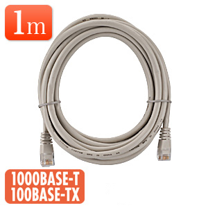 LANケーブル 1m (ライトグレー・1000BASE-T・より線)