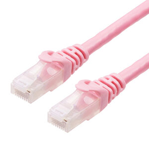 FLANTEC 10GBASE-T Cat.6A LANケーブル 200mピンク ツメ折れ防止LANケーブル（カテゴリ6A・50cm・柔らか爪タイプ