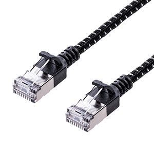 ピンク　CAT7細径メッシュLANケーブル (1m) メスーメス ピンク CAT7細径メッシュLANケーブル (1m) メスーメス ピンク