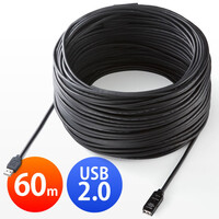 USB延長ケーブル(60m・USB2.0・ブラック)