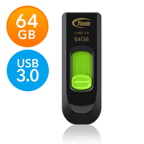 USBメモリ(USB3.0・64GB・コネクタスライド式)