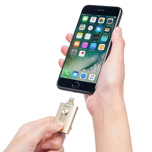 Iphone Ipad Usbメモリ 64gb Usb3 0 Lightning Microusb対応 Mfi認証 Istickpro 3 0 ゴールド Ez6 Ipl64ga3 激安通販のイーサプライ