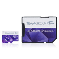 microSDXCカード(64GB・Class10・UHS-I対応・高速データ転送・SDカード変換アダプタ付き)
