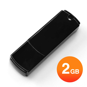 USBメモリ 2GB(シンプルブラック)
