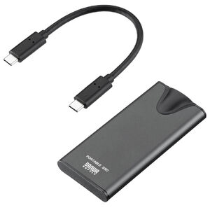 外付けSSD(2TB・容量・iPhone・PC・スマホ・ゲーム・シルバー