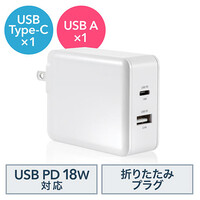 USB PD充電器(iPad Pro 11インチ/iPad Pro 12.9インチ充電器・ PD最大18W・Type Cポート/2.4Aポート搭載・コンパクト・小型・合計最大30W)