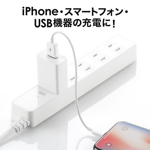 Usb充電器 1ポート 1a コンパクト Pse取得 Usb Acアダプタ Iphone充電 ホワイト Ez7 Ac026w 激安通販のイーサプライ