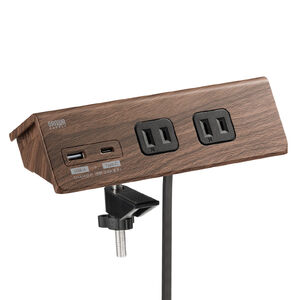 クランプ固定式タップ（Type-C充電ポート付き・2P・4個口・USB A