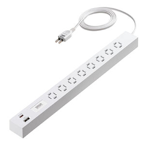 USBポート付・1.5m・ホワイト