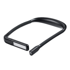 ネックライト（首掛けLEDライト・広範囲LED・スポットLED・最大180ルーメン・防水規格IPX4・3段階調色・無段階調光・USB充電式・ブラック）