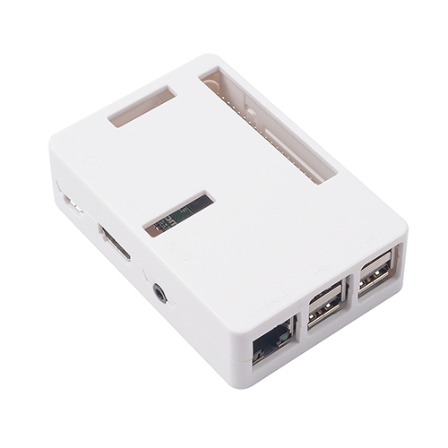 Raspberry Pi専用ケース(Pi 3 Model B/Pi 2 Model B/Pi Model B+対応・ネジ付・ゴム足付・ホワイト)