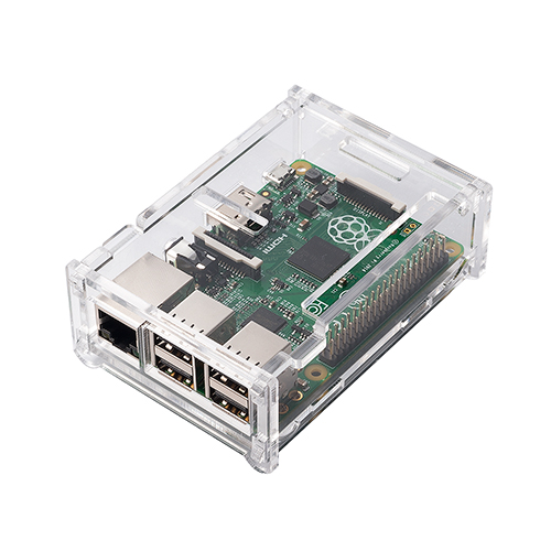 Raspberry Pi専用ケース(Pi 3 Model B/Pi 2 Model B/Pi Model B+対応・組立式・クリア)