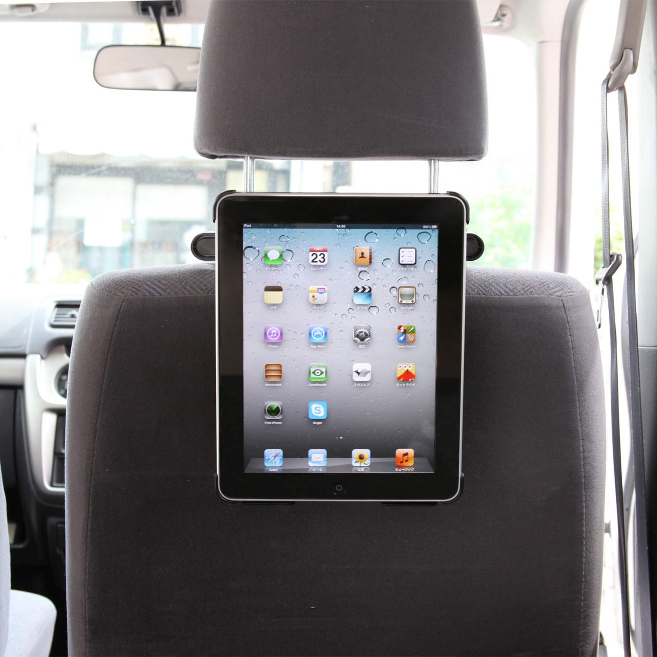 Ipad3 ｉpadホルダー 車載後部座席 縦横スタンド T 激安通販のイーサプライ
