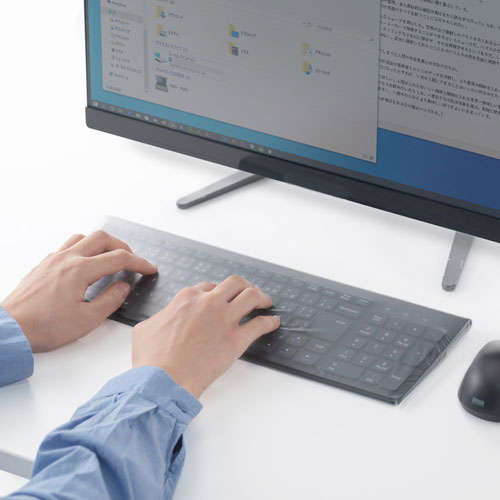 キーボードカバー マルチ 使い捨て シルクロン 透明 100枚入り Fa Multi4 激安通販のイーサプライ