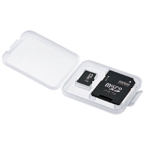 【サンワサプライ】INDEXシール付きでタイトルや内容がメモ書きできるmicroSD&アダプタ用クリアケース FC-MMC10MIC