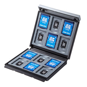 SD・microSDカードケース(ブラック)