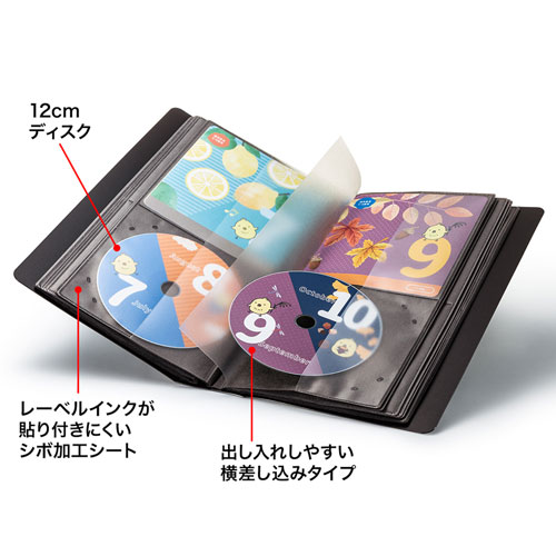 Cdファイルケース Cd32枚 インデックス32冊収納 ジャケット収納対応 Blu Ray対応 ブラック Fcd Flbd32bbk 激安通販のイーサプライ