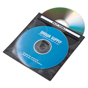 DVD・CD不織布ケース(100枚入り・ブラック)