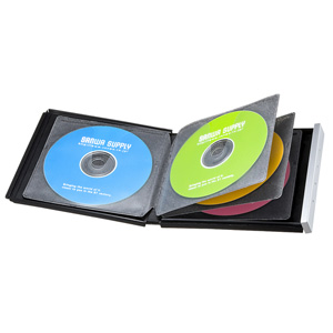 ディスクケース(8枚まで収納・メディア・CD・DVD・ブルーレイ対応・ハードタイプ・ポータブル・保護・保管・ブラック) FCD-JKBD8BK サンワサプライ