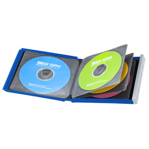 ディスクケース(メディア・DVD・CD・ブルーレイ対応・8枚まで収納・ポータブル・保管・保護・ブルー・ハードタイプ) FCD-JKBD8BL サンワサプライ