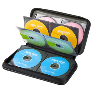 DVD・CDセミハードケース(96枚収納・ブラック) FCD-WL96BK サンワサプライ