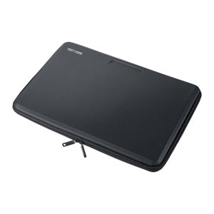 PCインナーケース(15.6型ワイド・衝撃吸収・セミハード・EVA・ダブルファスナー・収納・ブラック)