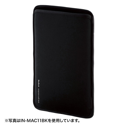 MacBook 12インチ専用インナーケース(プロテクトスーツ・スリップインタイプ・保護・ネオプレン) IN-MAC12BK サンワサプライ