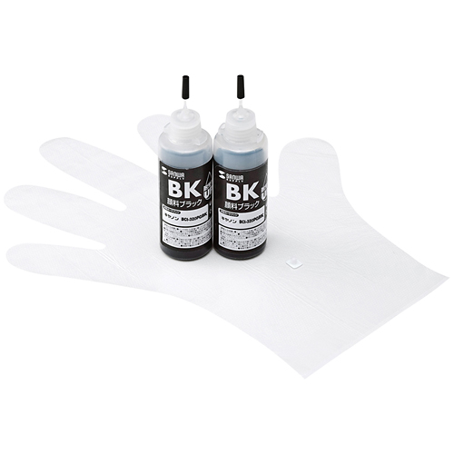 【サンワサプライ】キヤノン(canon)BCI-320PGBK用詰め替えインク(顔料黒・120ml) INK-C320B120