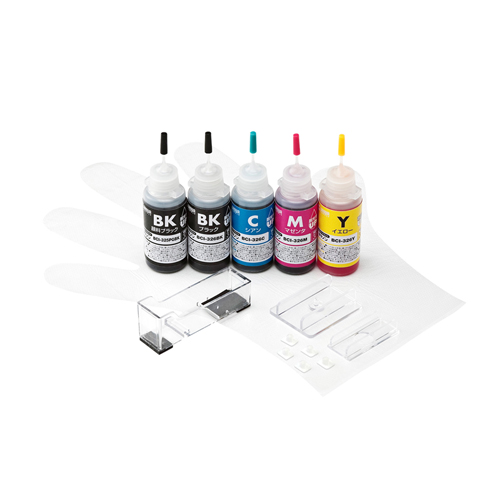 【サンワサプライ】詰め替えインク(BCI-325・326シリーズ対応5色セット・各30ml)