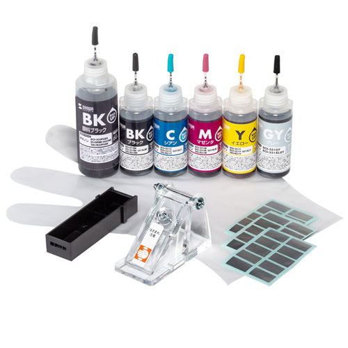 �l�ߑւ��C���N �L���m�� BCI-330/331�V���[�Y�Ή��i6�F�E�痿�u���b�N�E�u���b�N�E�V�A���E�}�[���^�E�C�G���[�E�O���[�E�l�ߑւ��H��t���j INK-C331S6S �T�����T�v���C