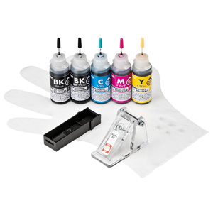 BCI-371+370/5MPシリーズ キヤノン 詰め替えインク（5色・各30ml） INK-C370S30S5 サンワサプライ