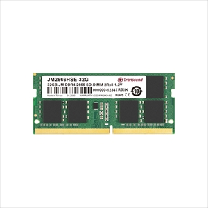 ノートパソコン用メモリ Transcend 32GB DDR4-2666 PC4-21300 SO-DIMM