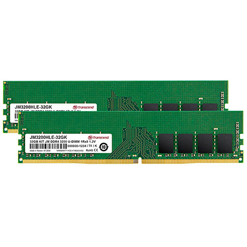 デスクトップ用メモリ Transcend 16GB 2枚セット DDR4 3200 U