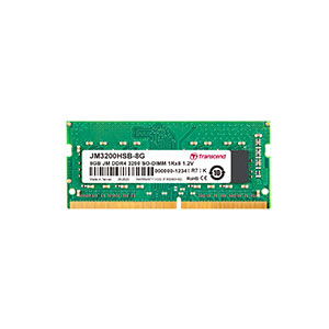 ノートパソコン用メモリ Transcend 8GB DDR4-3200 SO-DIMM JM3200HSB-8G