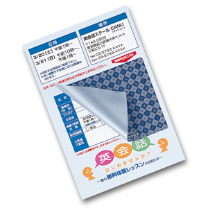 貼り直しができる簡易タイプの目隠しシール(2面付・40シール)はがき半分用JP-HKSEC11 サンワサプライ