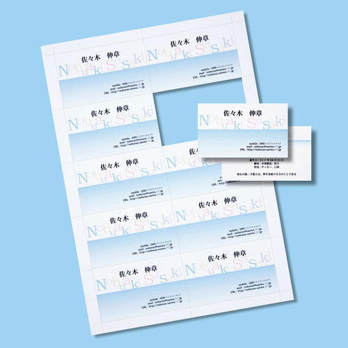 マイクロミシンカットで使いやすい標準の厚のインクジェット名刺カード（標準厚・白・1000カード） JP-MC09-1 サンワサプライ