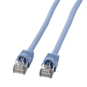 Cat 5e STP単線LANケーブル(0.5m・ライトブルー)