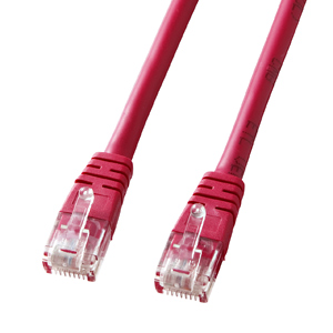 Cat 5e単線LANケーブル(15m・レッド)
