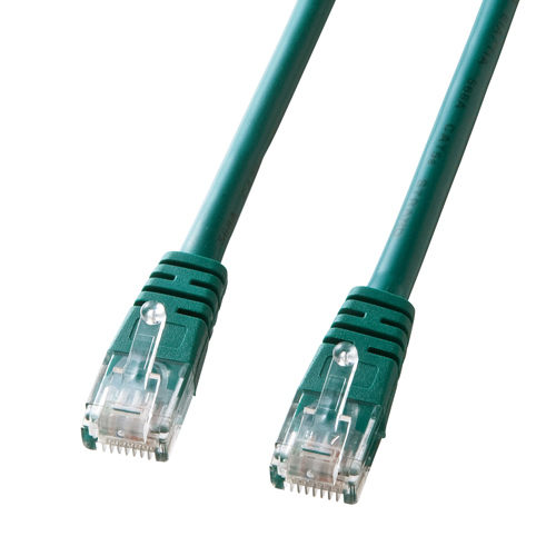 Cat 5eより線LANケーブル(10m・グリーン)