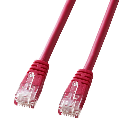 Cat 5eより線LANケーブル(10m・レッド)